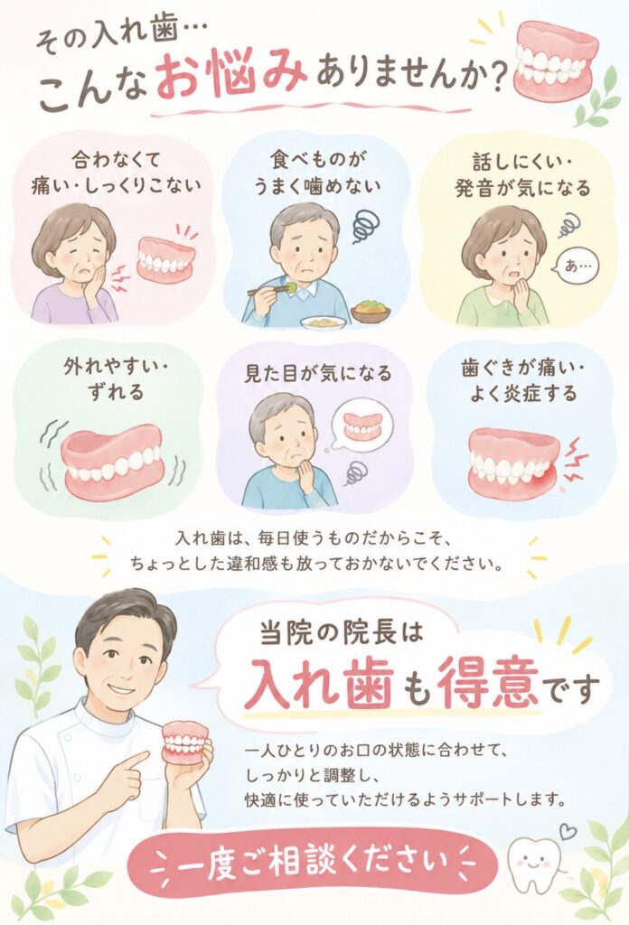 合わない入れ歯ご相談ください!