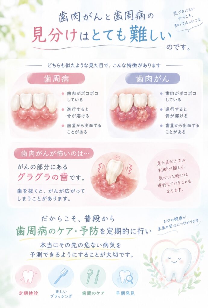 歯周病と歯肉癌は似てる？